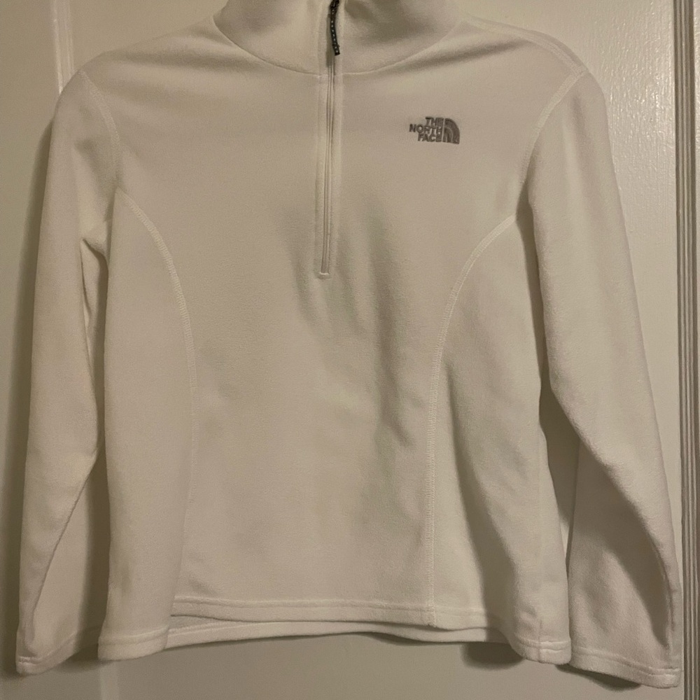 The North Face White Half-Zip Fleece Top